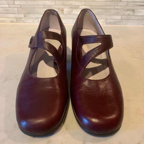 BeautiFeel Shoes Beautifeel Mary Jane Burgundy Leather Heel Euro 38 Poshmark